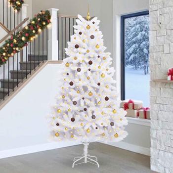 ARDEBO.de - Künstlicher klappbarer Weihnachtsbaum Weiß 128 x 128 x 270 cm