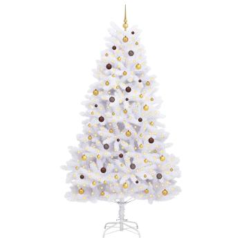 Künstlicher klappbarer Weihnachtsbaum Weiß 128 x 128 x 270 cm