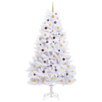 Künstlicher klappbarer Weihnachtsbaum Weiß 128 x 128 x 270 cm