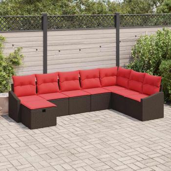 ARDEBO.de - Gartensofa-set 8 stk. Poly-Rattan