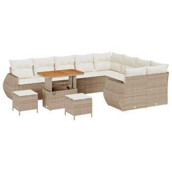 Gartensofa-set 12 stk. 12-Sitzanzahl Beige und Creme