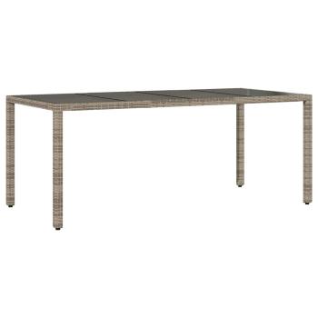 Garten Essgruppe 9 stk. Grau Poly-Rattan