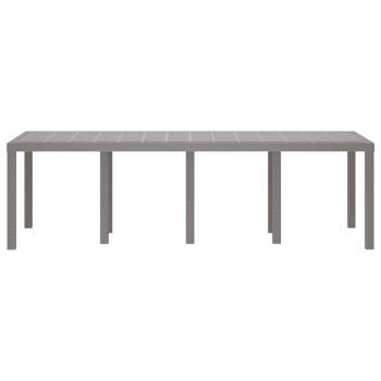 Gartentisch Hellgrau 250 x 100 x 73 cm Poly-Rattan