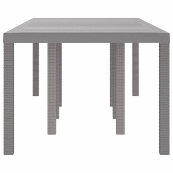 Gartentisch Hellgrau 250 x 100 x 73 cm Poly-Rattan