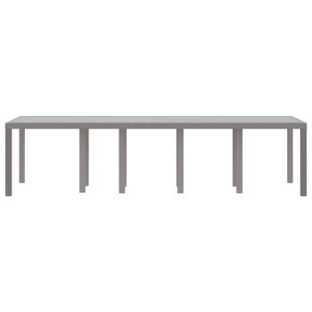 Gartentisch Hellgrau 300 x 100 x 73 cm Poly-Rattan