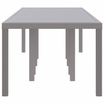 Gartentisch Hellgrau 300 x 100 x 73 cm Poly-Rattan