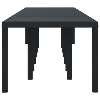 Gartentisch Anthrazit 400 x 100 x 73 cm Poly-Rattan