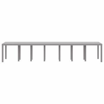 Gartentisch Hellgrau 400 x 100 x 73 cm Poly-Rattan