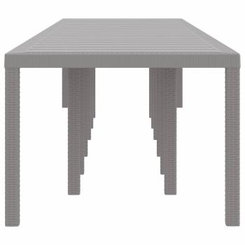 Gartentisch Hellgrau 400 x 100 x 73 cm Poly-Rattan