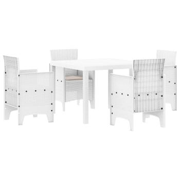 Garten Essgruppe 5 stk. Weiß Polypropylen