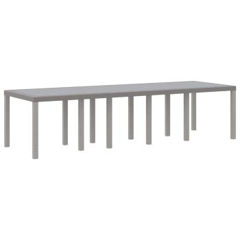 Garten Essgruppe 13 stk. Grau Poly-Rattan