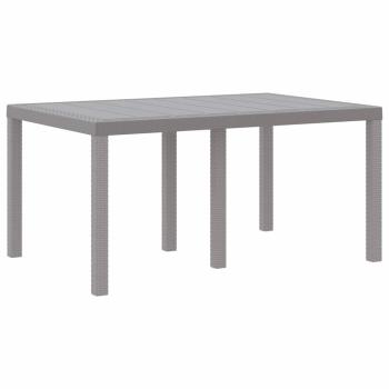 Garten Essgruppe 5 Stk. Hellgrau Polt Rattan