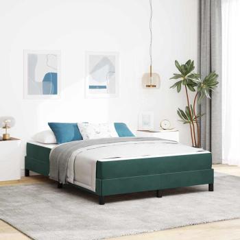 ARDEBO.de - Boxspringbett mit Matratze Dunkelgrün 160 x 220 cm Stoff