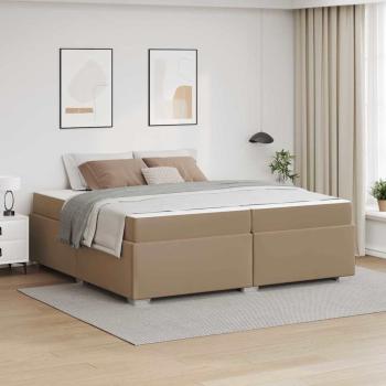 ARDEBO.de - Bettrahmen Cappuccino 200 x 200 cm Stoff