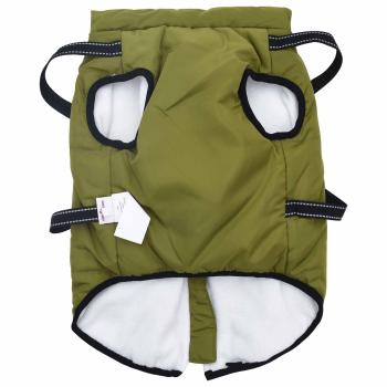 Hundemantel Olivegrün L68 Fleece und Polyester