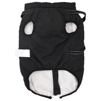 Hundemantel Schwarz L52 Fleece und Polyester