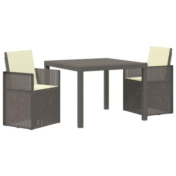 Garten Essgruppe 3 stk. Hellgrau und Creme PP