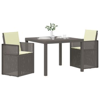 Garten Essgruppe 3 stk. Hellgrau und Creme PP