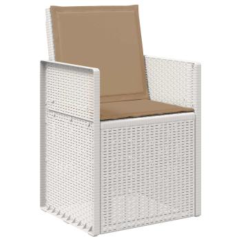 Garten Essgruppe 5 stk. Weiß und Taupe PP