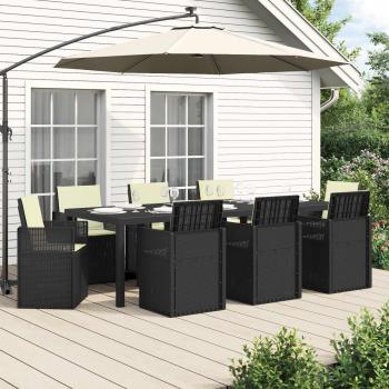 ARDEBO.de - Garten Essgruppe 9 stk. Anthrazit und Creme PP