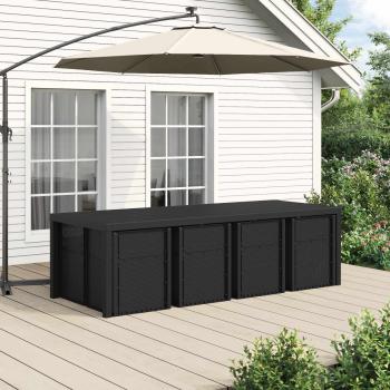 Garten Essgruppe 9 stk. Anthrazit und Creme PP