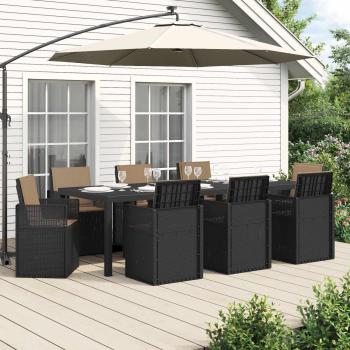 ARDEBO.de - Garten Essgruppe 9 stk. 8-Sitzer Anthrazit und Taupe PP