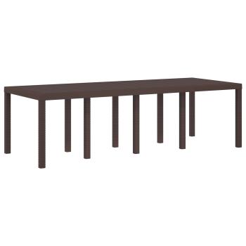 Garten Essgruppe 9 stk. 8-Sitzer Braun und Creme PP