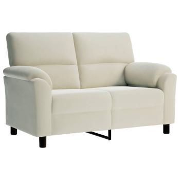 Sofa-Set 3 stk. Creme Samt