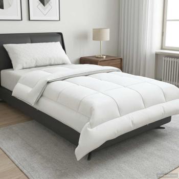 ARDEBO.de - Bettdecke TRIER 155x200 cm Sommer 140 GSM Weiß Hypoallergen