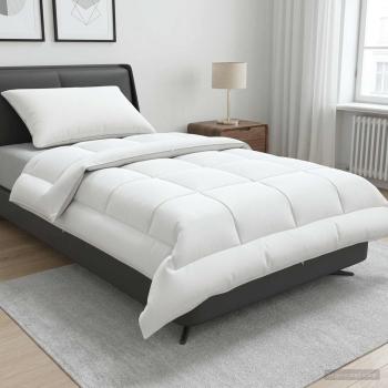 ARDEBO.de - Bettdecke und Kissen Set 2 Stk. 155x200 cm Sommer 140 GSM Wolle