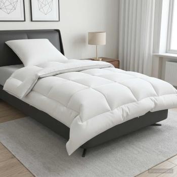 ARDEBO.de - Bettdecke und Kissen Set 2 stk. 135x200 cm 4 Jahreszeiten Wolle