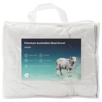 Bettdecke und Kissen Set 2 Stk. 152x203 cm 4 Jahreszeiten Wolle