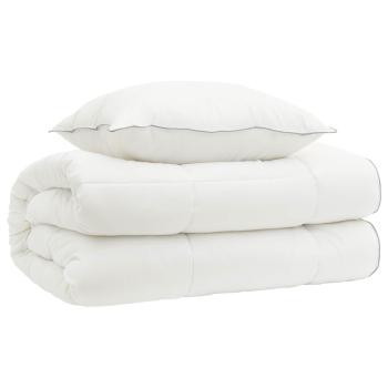 Bettdecke und Kissen Set 2 Stk. 140x200 cm 4 Jahreszeiten Wolle