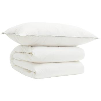 Bettdecke und Kissen Set 2 stk. 140x200 cm 4 Jahreszeiten Wolle
