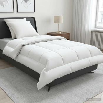 ARDEBO.de - Bettdecke und Kissen Set 3 Stk. 155x220 cm Sommer 140 GSM Wolle