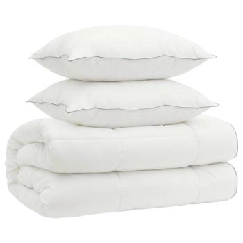 Bettdecke und Kissen Set 3 stk. 140x220 cm 4 Jahreszeiten Wolle