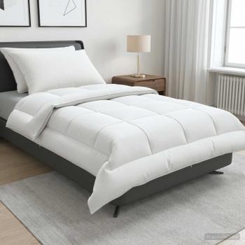 ARDEBO.de - Bettdecke und Kissen Set 3 Stk. 155x220 cm Sommer 200 GSM Wolle