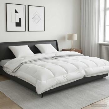 ARDEBO.de - Bettdecke und Kissen Set 3 stk. 200x240 cm 4 Jahreszeiten Wolle