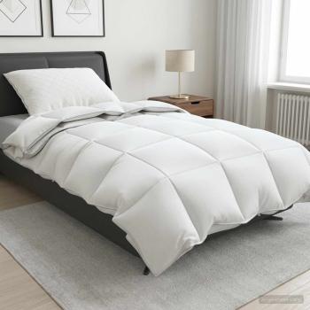 ARDEBO.de - Gänsedaunen-Bettdecken-Set 90% FULDA 2 Stk. 152 x 203 cm Weiß