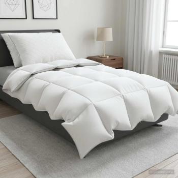 ARDEBO.de - Gänsedaunen-Bettdecken-Set 90% FULDA 3 Stk. 135 x 220 cm Weiß