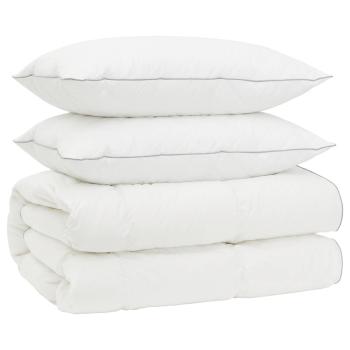 Gänsedaunen-Bettdecken-Set 90% FULDA 3 stk. 200 x 200 cm Weiß