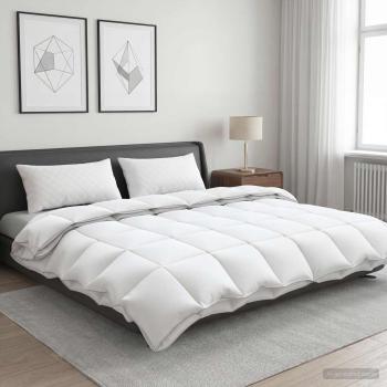 ARDEBO.de - Gänsedaunen-Bettdecken-Set 90% FULDA 3 stk. 200 x 240 cm Weiß