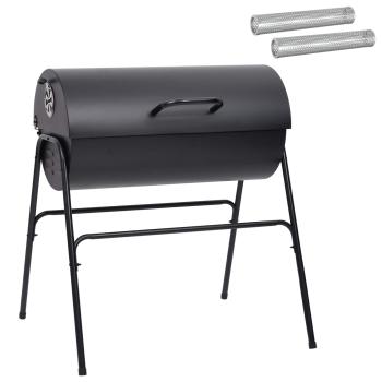 Fassgrill mit 2 Kochrosten 3 stk. 80 x 73 x 90 cm Metall