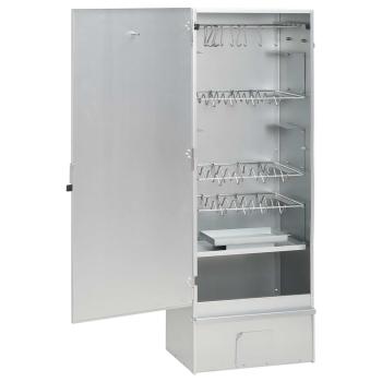 Räucher Ofen 3 stk. 44,5 x 29 x 110 cm Verzinkter Stahl Silber