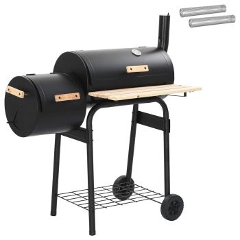 Outdoor Grill 103 x 60 x 113 cm Stahl Schwarz