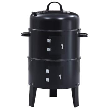 Outdoor Grill Ø 40 x 80 cm Stahl Schwarz