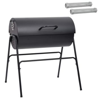 Fassgrill mit 2 Kochrosten 3 stk. 80 x 73 x 90 cm Metall