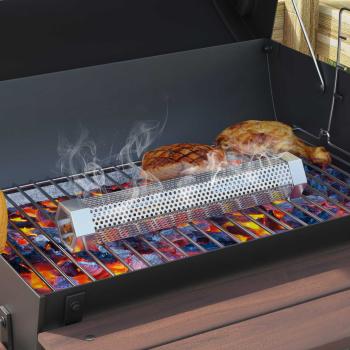 ARDEBO.de - Fassgrill mit Rädern und Regalen 3 stk. 115 x 85 x 95 cm Metall