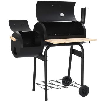 Outdoor Grill 104 x 58 x 114 cm Stahl Schwarz