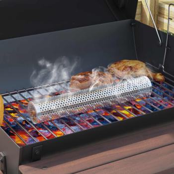 ARDEBO.de - Outdoor Grill 103 x 60 x 113 cm Stahl Schwarz